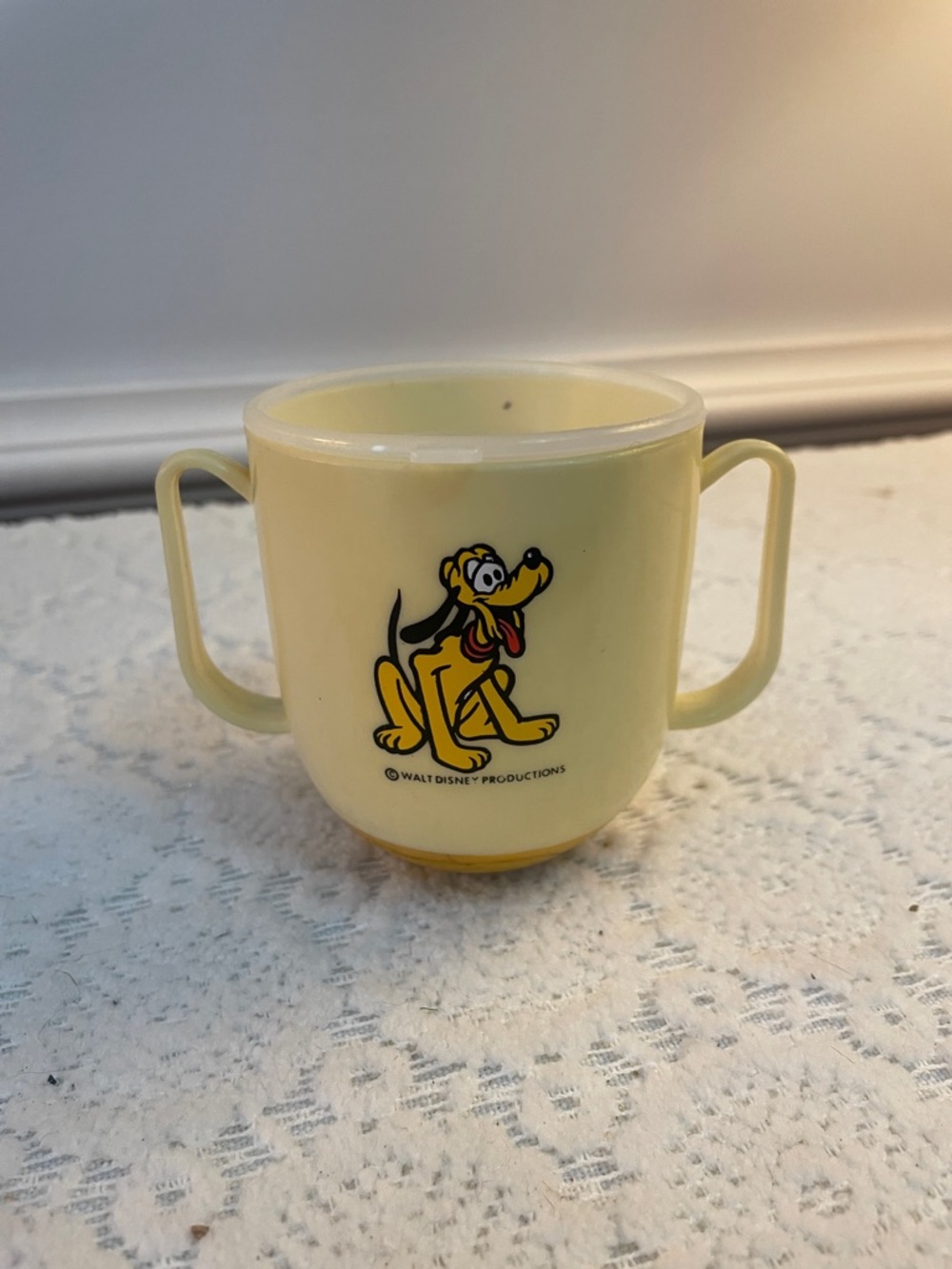 Disney Pale Yellow Pluto Two-Handle  Cup